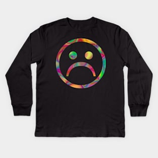 trippy face Kids Long Sleeve T-Shirt